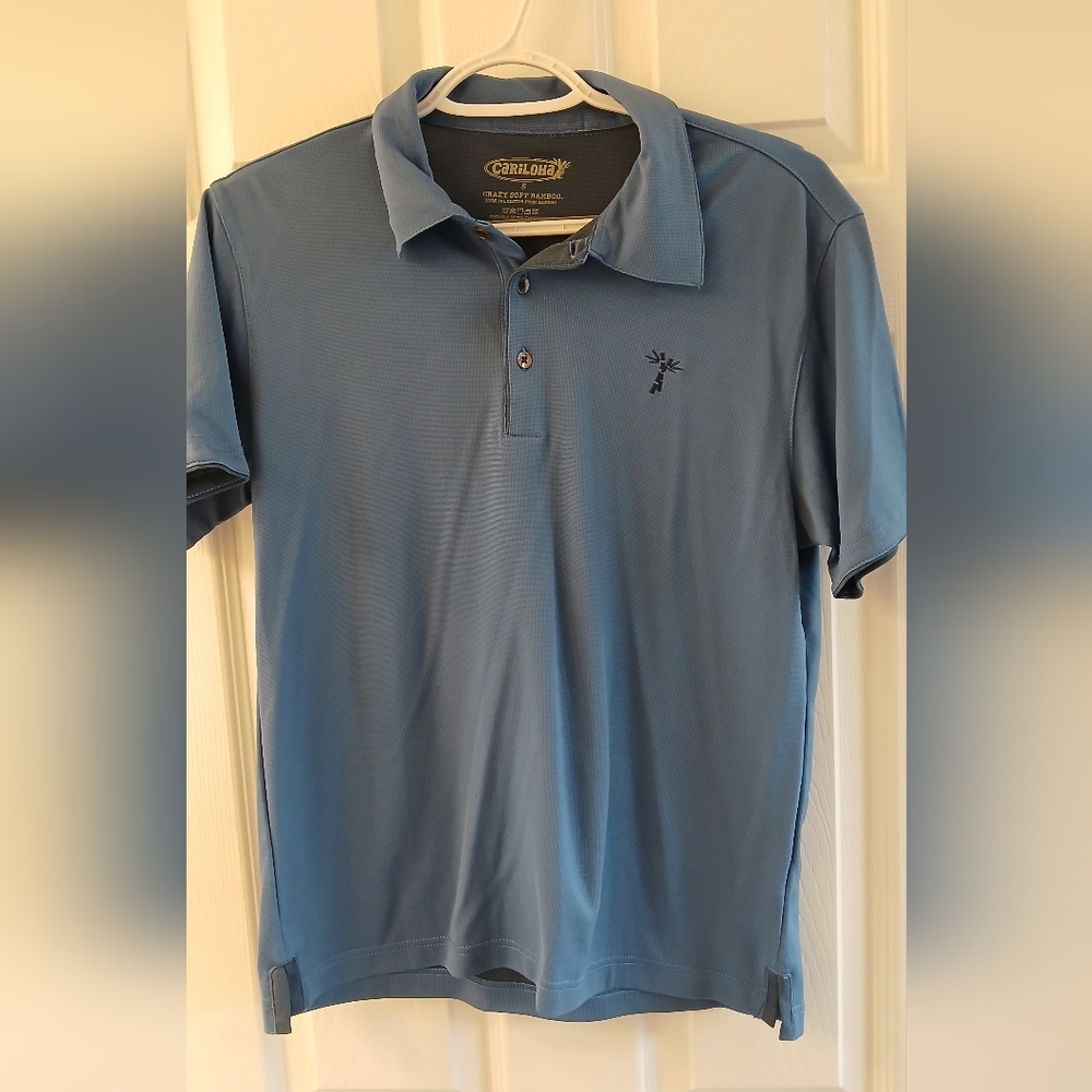 Cariloha Bamboo Polo Shirt – Men’s Small – Blue – Crazy Soft